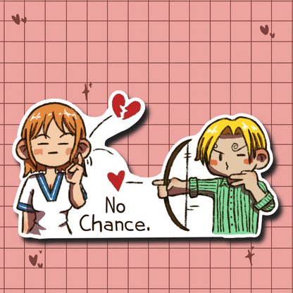 Sanji Love Arrow one piece fan Art Waterproof Die Cut Sticker