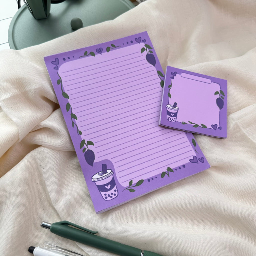 Taro Bubble Tea Memo Set