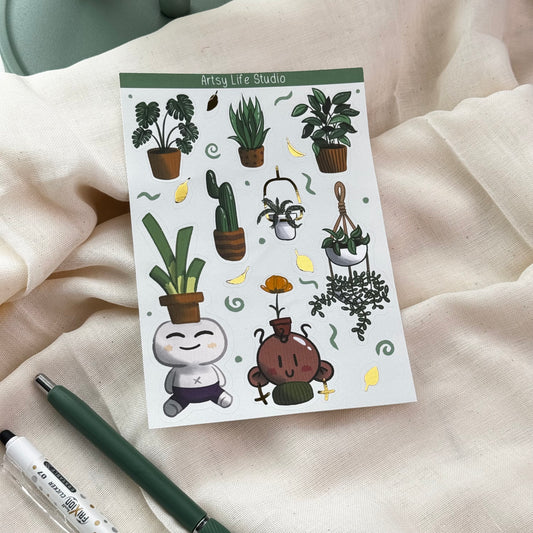 Minato Plant & Gold Sticker Sheet