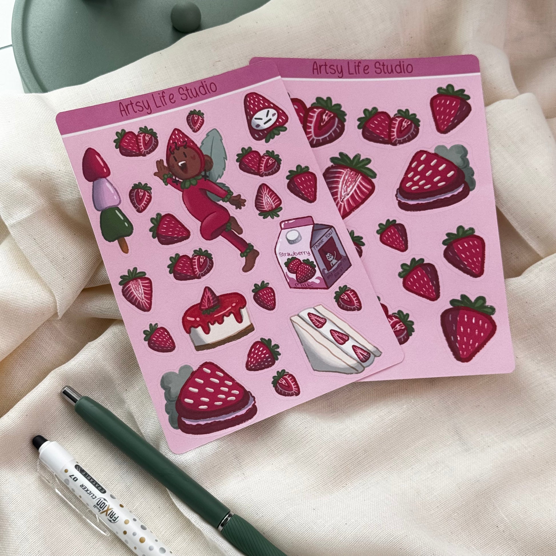 Strawberry Fairy Sticker Sheet Set