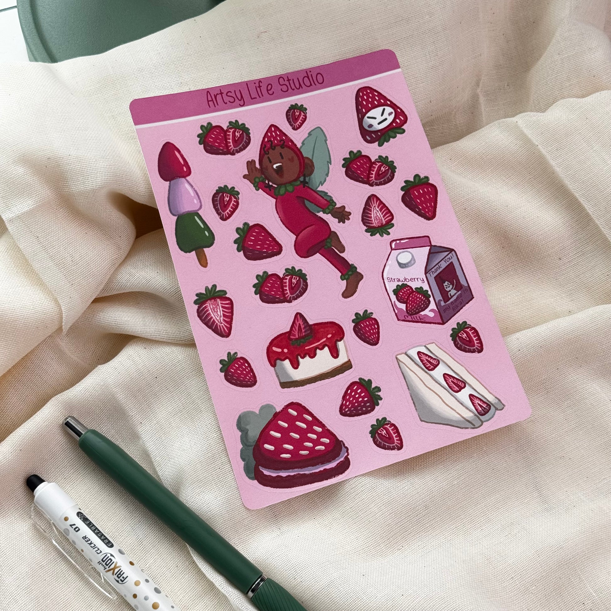 Strawberry Fairy Sticker Sheet Set