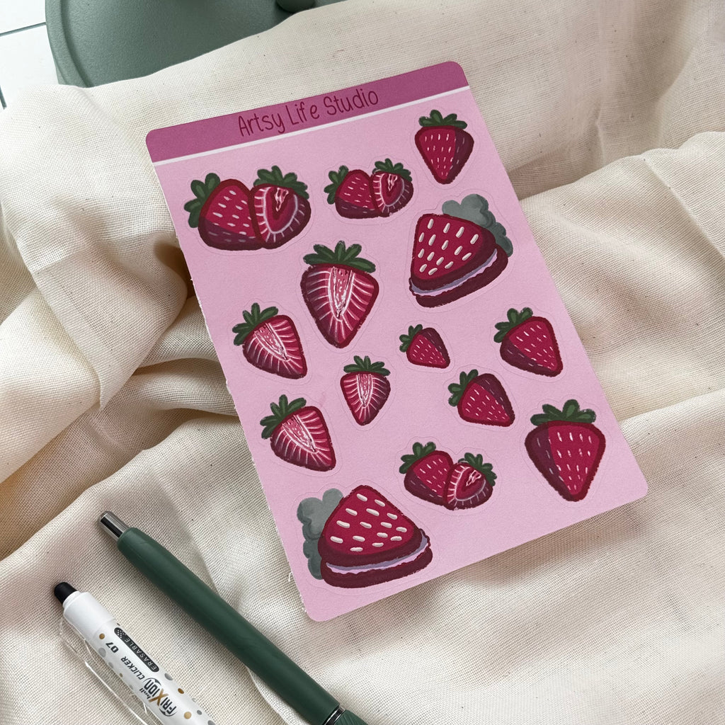 Strawberry Fairy Sticker Sheet Set