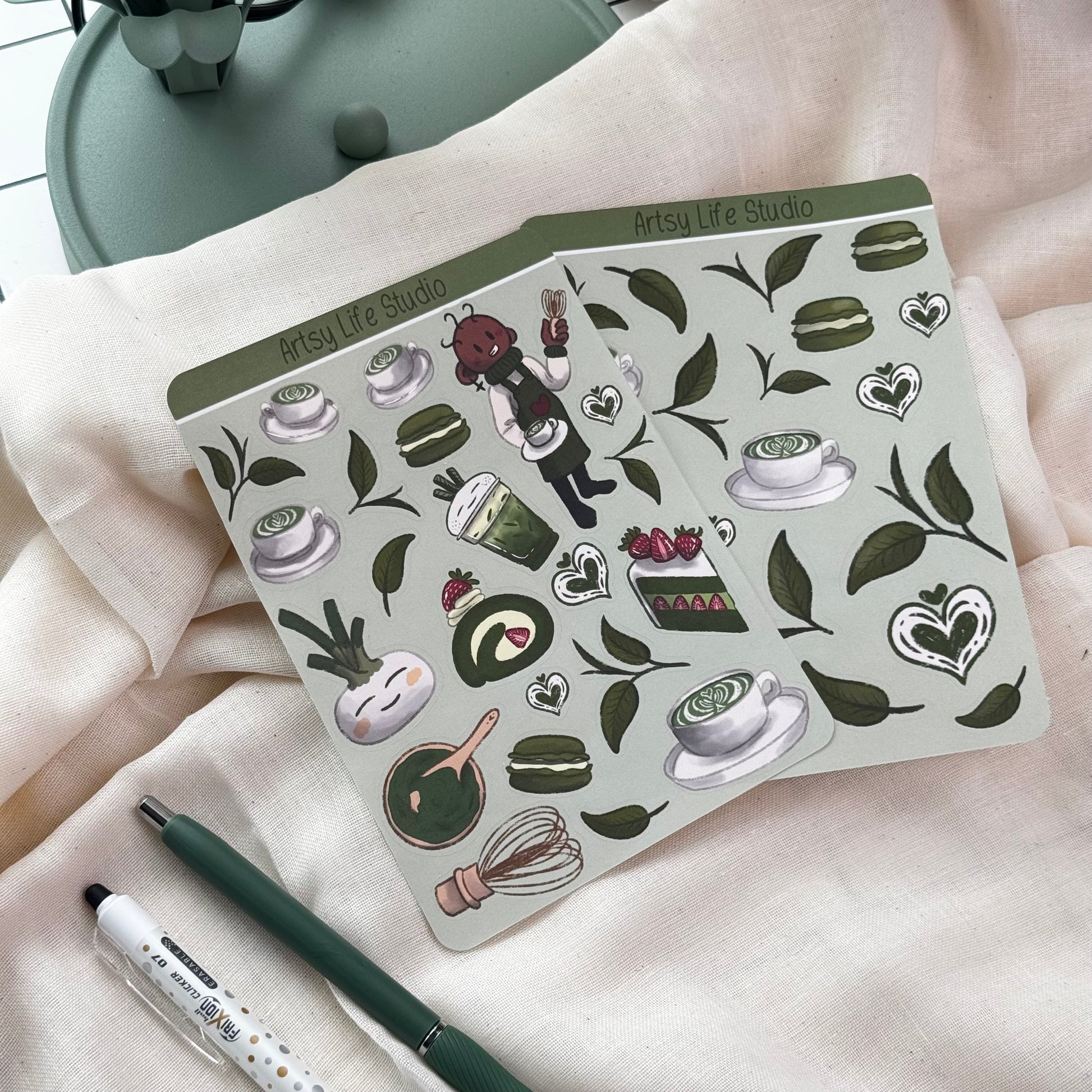 Matcha Cafe Sticker Sheet