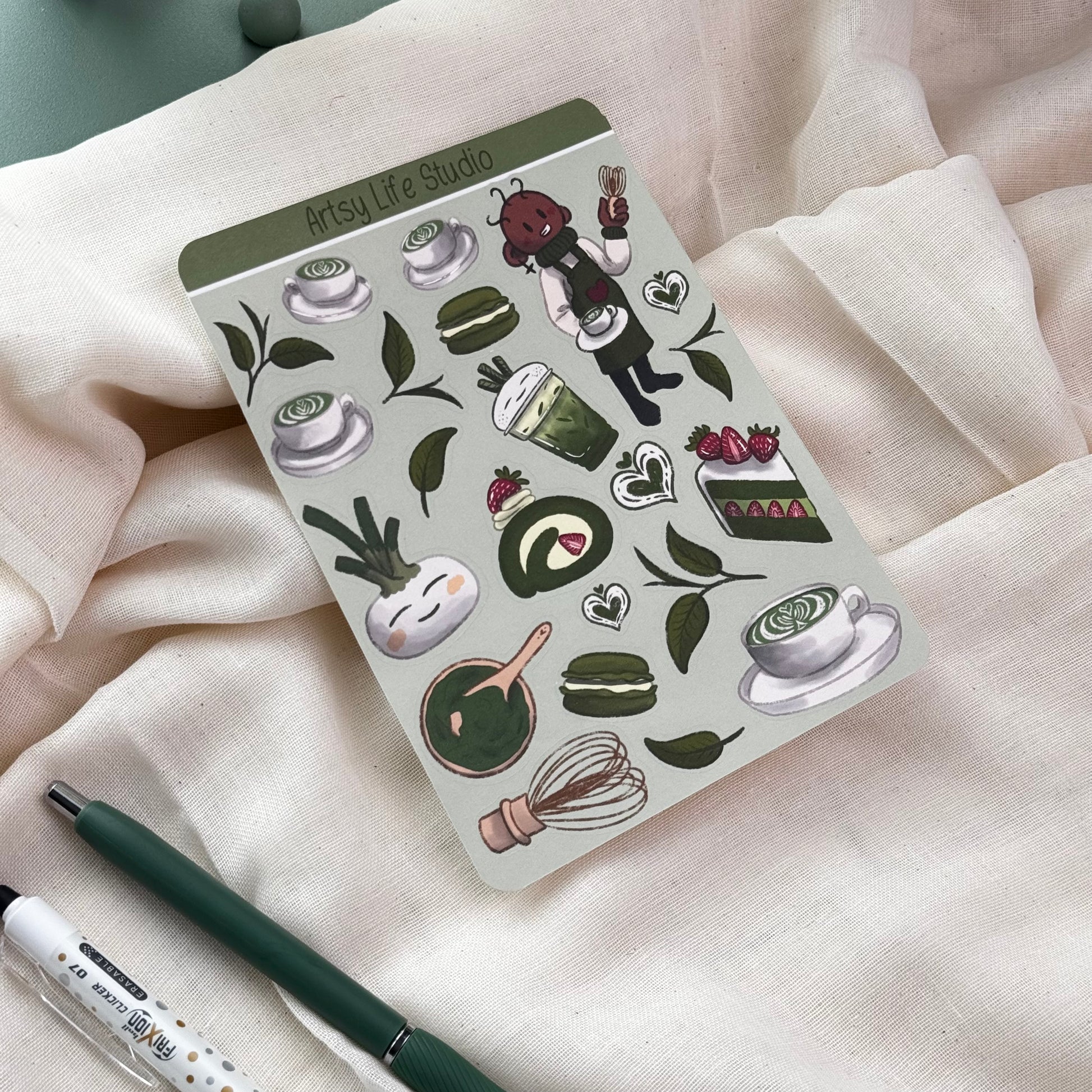 Matcha Cafe Sticker Sheet