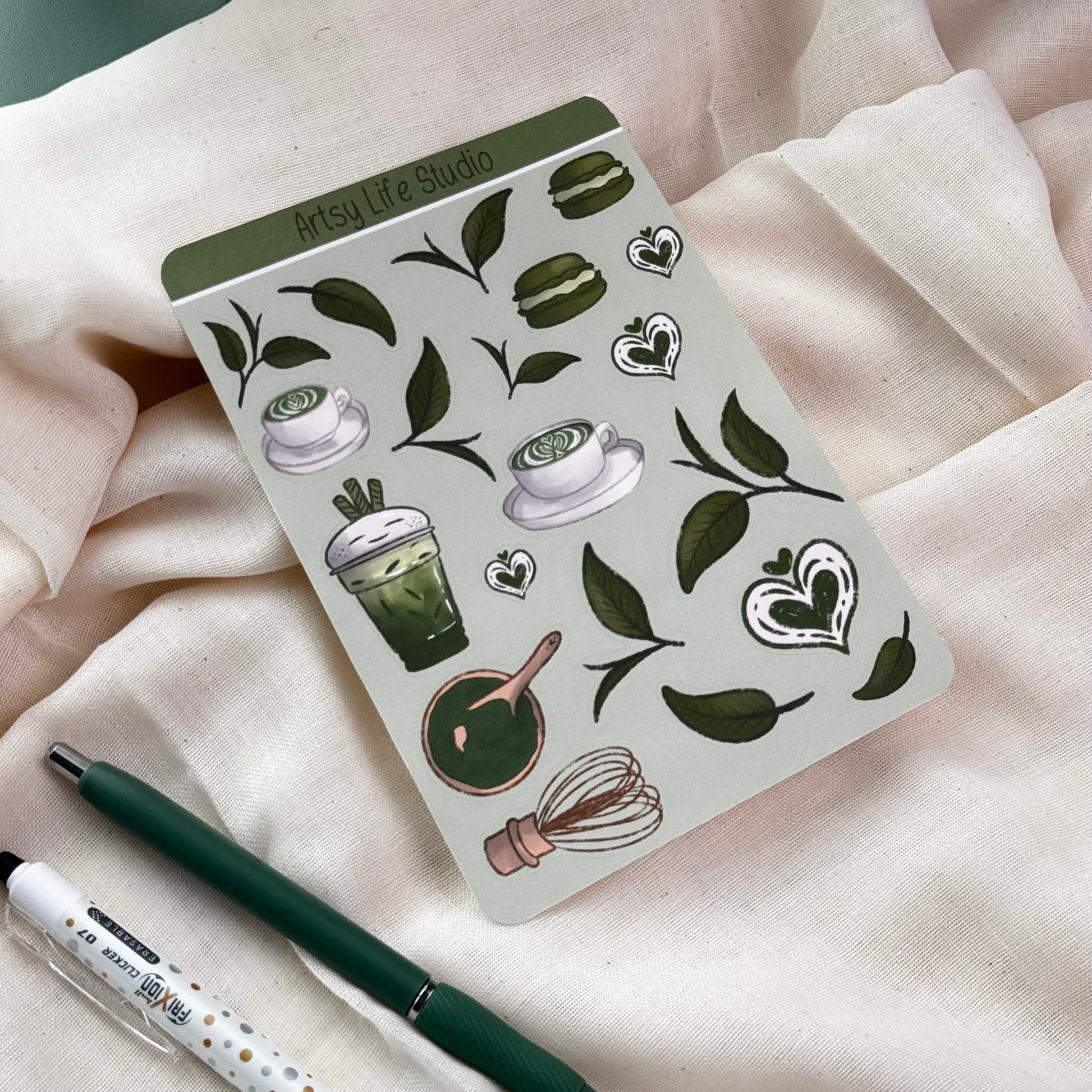Matcha Cafe Sticker Sheet
