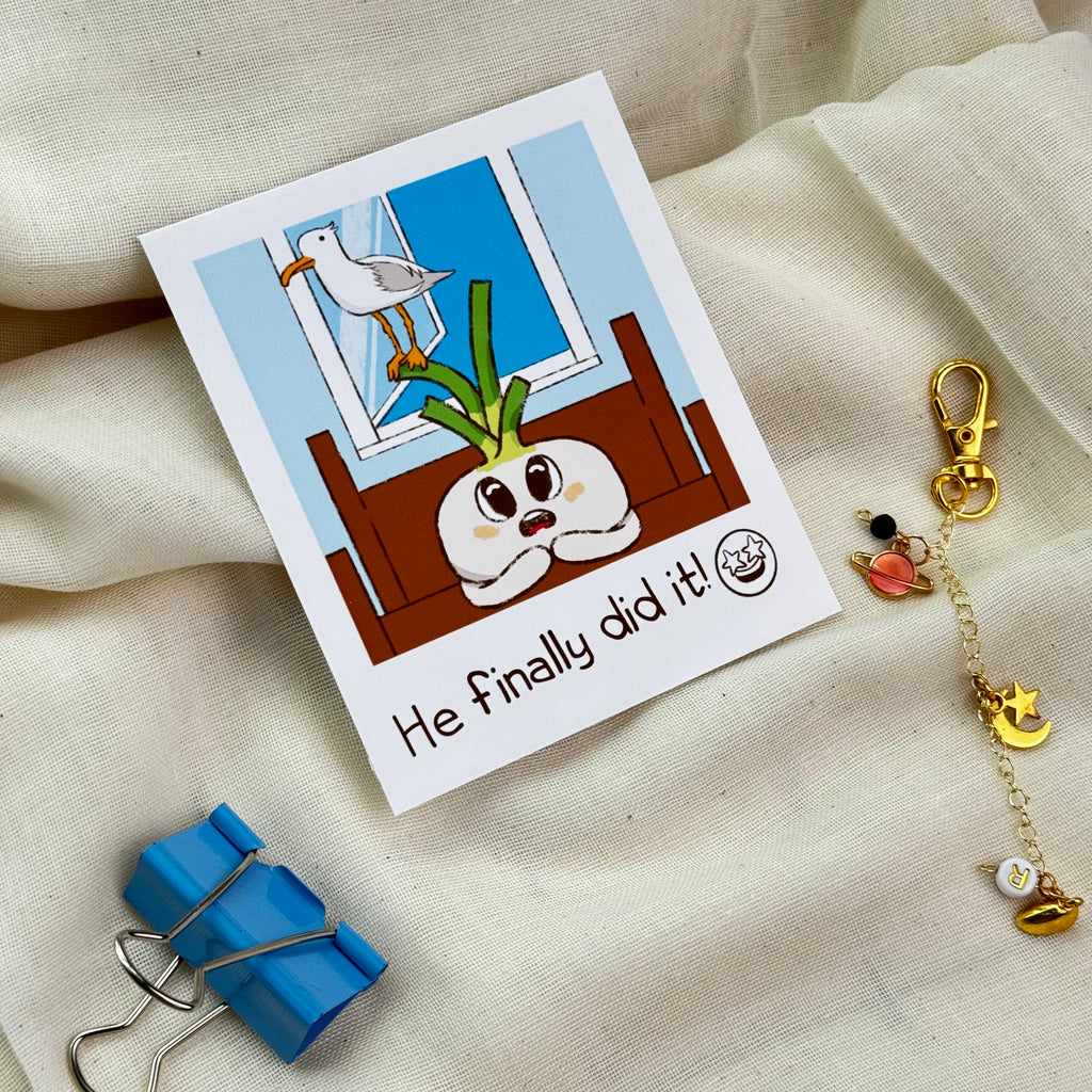 He Finally Did It Mini Art Print