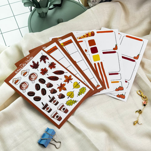 Autumn & Coffee Journal Sticker Set