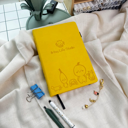 Yellow A5 Cute Dotted Bullet Journal