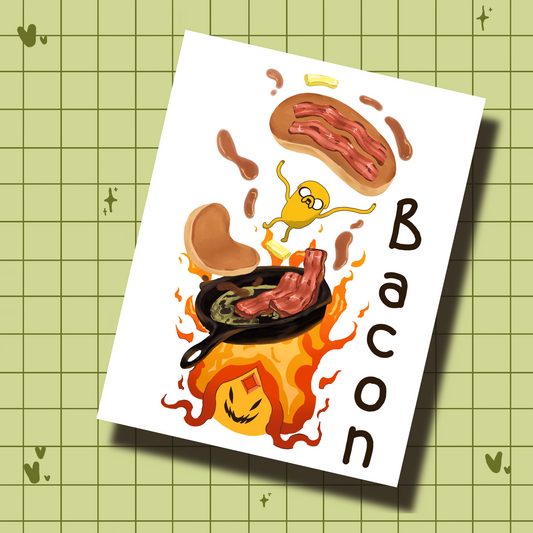 Bacon pancake adventure time fan art print