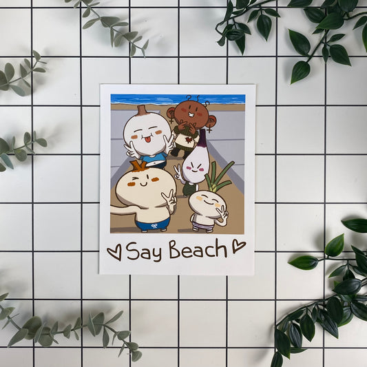 Say Beach Art Print